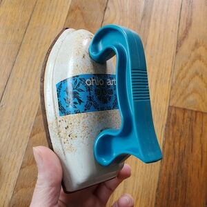 Ohio Art‎ Tin Toy Iron Blue Handle Vintage 80s